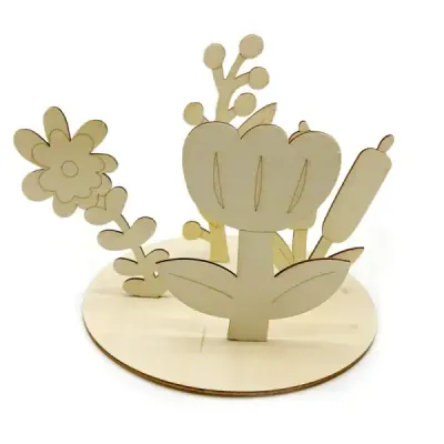3D Wooden Flower Painting DIY Craft Kit for Kids - 5