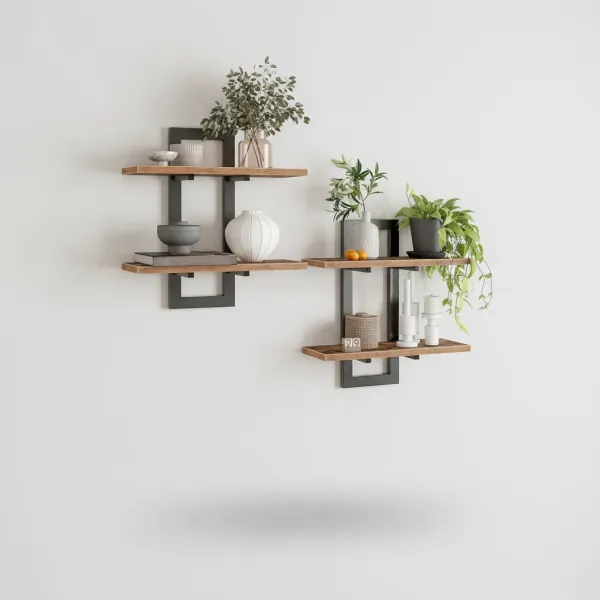 Industrial Wall Shelf – Bathroom & Backdrop Wall Mount Storage & Decor Bracket - Image 4