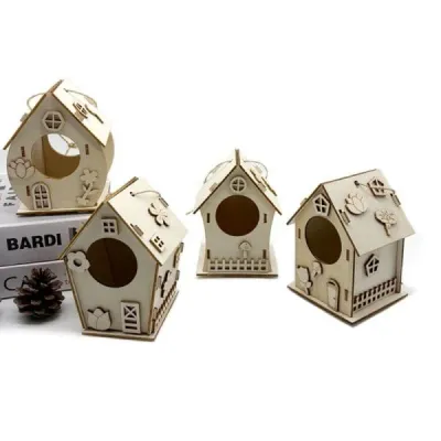DIY Wooden Birdhouse Kit for Kids Painting and Assembly - 9