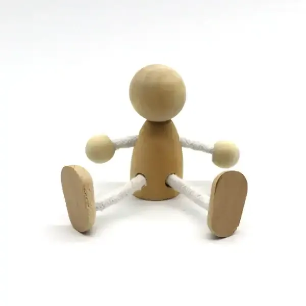 Simple Wooden Doll Figures DIY Painting Toy for Kids - Image 3