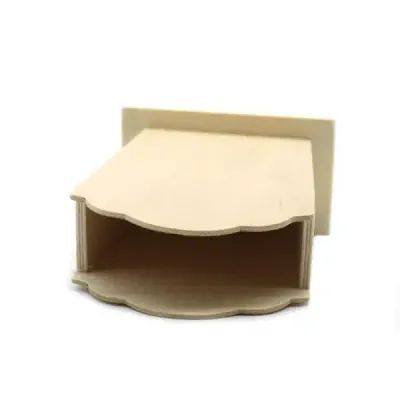 Wooden Fan-shaped Pen Holder Blank for Kids DIY Painting and Clay Craft - 3