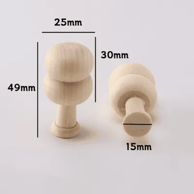 Wooden DIY Christmas Tree Craft Set for Kids – Unfinished Natural Wooden Forest Trees and Mushroom Figurines - 8