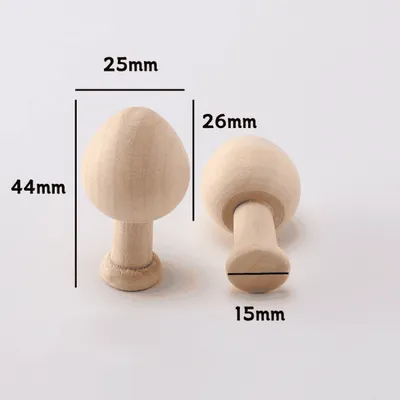 Wooden DIY Christmas Tree Craft Set for Kids – Unfinished Natural Wooden Forest Trees and Mushroom Figurines - 7