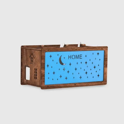 Stylish Wooden WiFi Router Box – Desktop Space Saver with Ventilation & Multiple Designs - 1