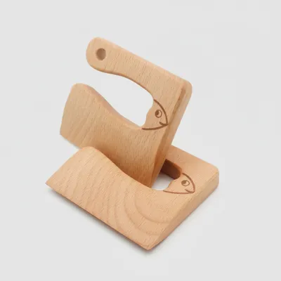 Wooden Kids Knives | Safe Kids Kitchen Tool for Fruit & Vegetable Slicing - 2
