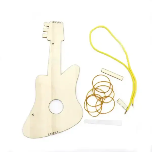 DIY Wooden Guitar Craft Kit for Kids – Painting and Decoration Set - Image 9