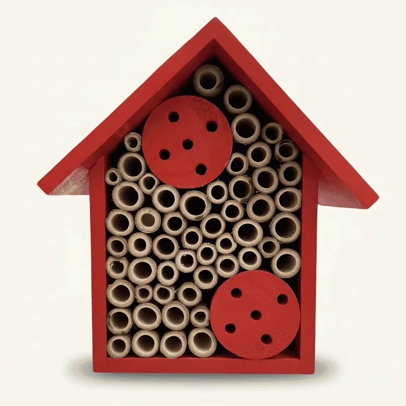 Wooden Insect House Outdoor Garden Decor Solitary Bee Hotel Pollinator Habitat - Image 5