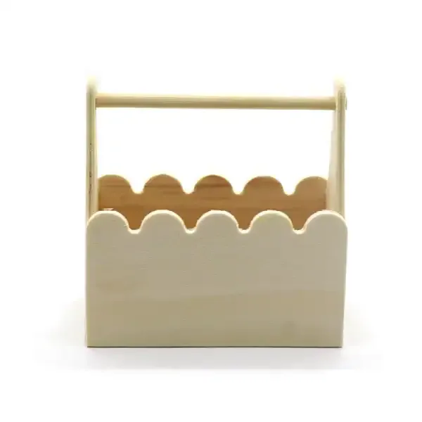 DIY Wooden Basket Blank for Kids Handcraft Painting and Clay Decoration – Mini Storage Box 12cm - Image 4