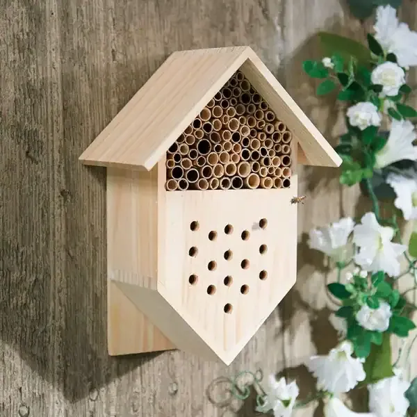 Wooden Insect House Small Craft Bee Hotel Hanging Bug Shelter Custom Made - Image 3