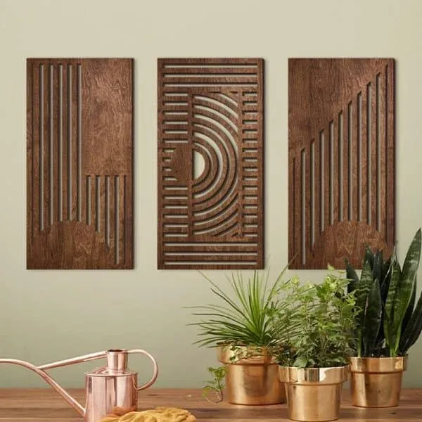 Minimalist Hollow Wooden Wall Art Decor for Living Room and Bedroom - Image 3