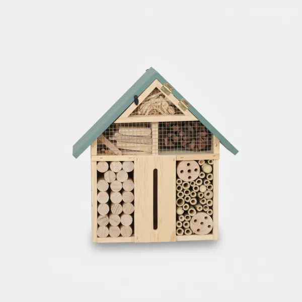 Wooden Bug House Hotel for Garden | Bee & Butterfly Habitat | Ecological Observation & Hanging Decor - Image 2