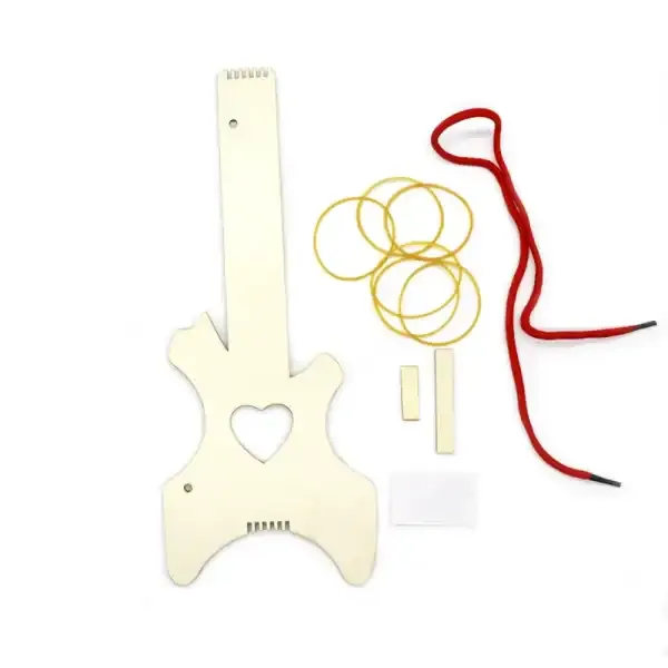DIY Wooden Guitar Craft Kit for Kids – Painting and Decoration Set - Image 5