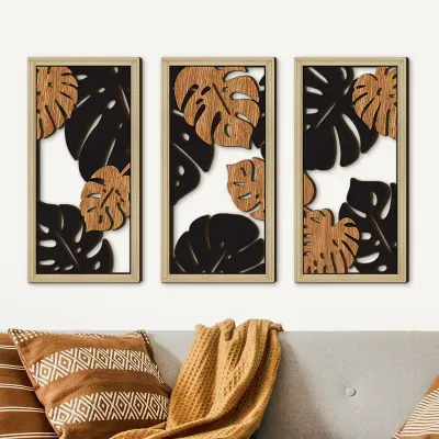 Hollow Wooden Wall Hanging Decor – Rustic Farmhouse Style Wall Art for Living Room and Bedroom - 1