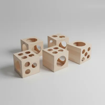 Solid Wood Modular Cat Cubes – Creative Stackable Cat Play System & Hideaway - 4