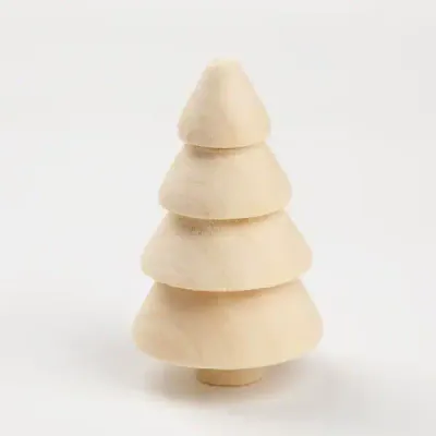 Natural Wood Christmas Tree DIY Painting Toy Set – Wooden Acorn and Tree Decorations for Kids, Bulk Wholesale - 7