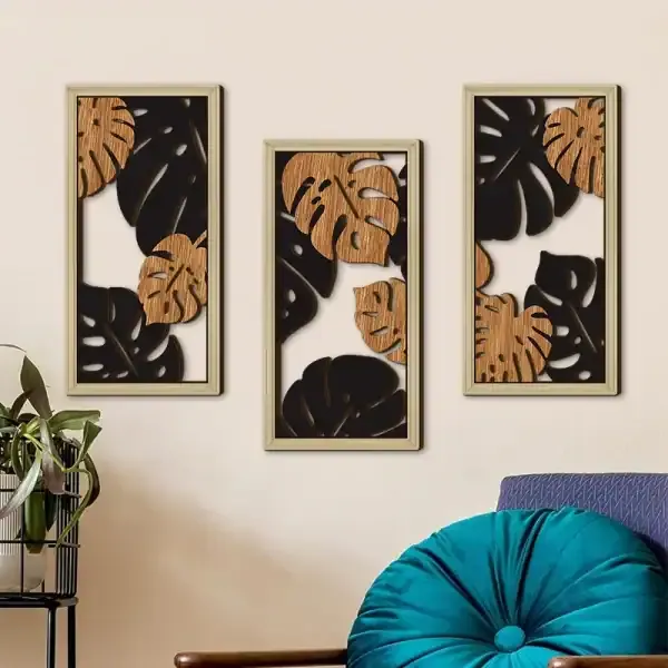 Hollow Wooden Wall Hanging Decor – Rustic Farmhouse Style Wall Art for Living Room and Bedroom - Image 3
