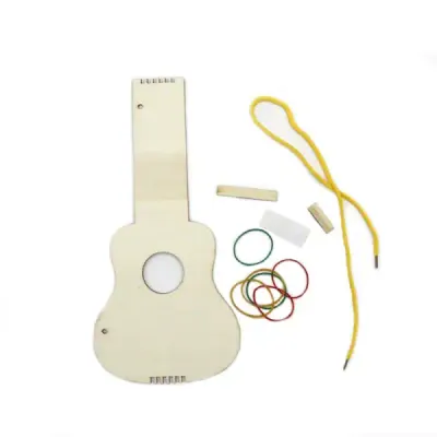 DIY Wooden Guitar Craft Kit for Kids – Painting and Decoration Set - 7