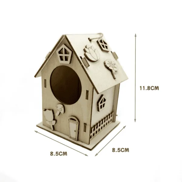 DIY Wooden Birdhouse Kit for Kids Painting and Assembly - Image 3