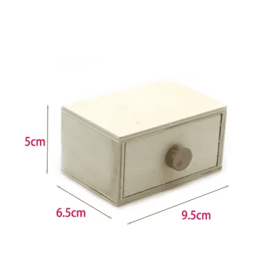 Wooden Drawer Box Unfinished for Kids DIY Painting and Craft - 3