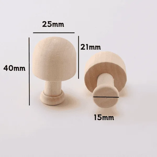Wooden DIY Christmas Tree Craft Set for Kids – Unfinished Natural Wooden Forest Trees and Mushroom Figurines - Image 5