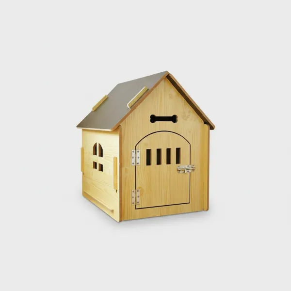 Detachable & Easy-Assemble Wooden Pet House – All-Season Indoor Outdoor Dog & Cat Kennel - Image 4