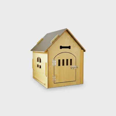 Detachable & Easy-Assemble Wooden Pet House – All-Season Indoor Outdoor Dog & Cat Kennel - 4