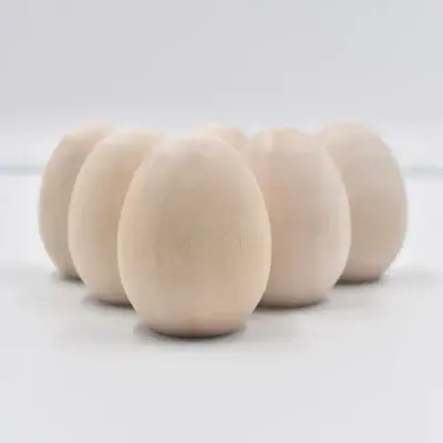 DIY Wooden Eggs for Painting – 35x46mm Handcrafted Craft Eggs for Kids, Easter, and Home Decoration - 3