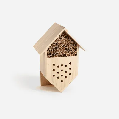 Wooden Insect House Small Craft Bee Hotel Hanging Bug Shelter Custom Made - 1