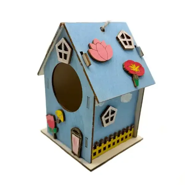DIY Wooden Birdhouse Kit for Kids Painting and Assembly - Image 4