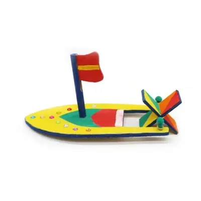 Wooden Sailboat Model DIY Painting Kit for Kids – Blank Wooden Boat Craft Set - 2