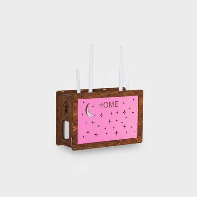 Stylish Wooden WiFi Router Box – Desktop Space Saver with Ventilation & Multiple Designs - 3