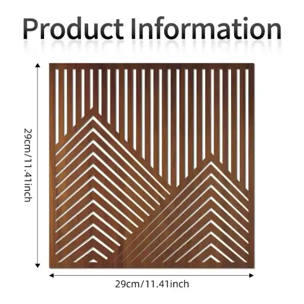 Geometric Landscape Hollow Wooden Wall Art Set – Nordic Style Birch Wood Decor Panels - Image 2