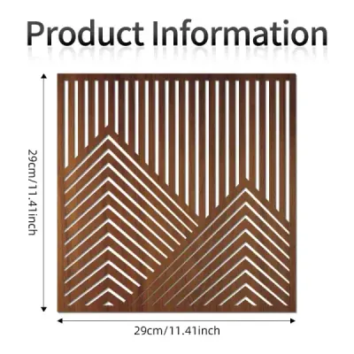 Geometric Landscape Hollow Wooden Wall Art Set – Nordic Style Birch Wood Decor Panels - 2
