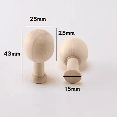 Wooden DIY Christmas Tree Craft Set for Kids – Unfinished Natural Wooden Forest Trees and Mushroom Figurines - 6