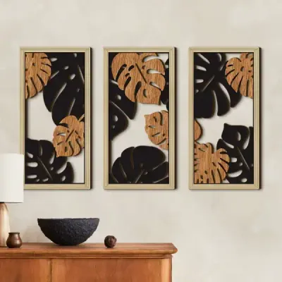 Hollow Wooden Wall Hanging Decor – Rustic Farmhouse Style Wall Art for Living Room and Bedroom - 4