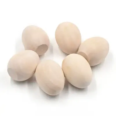 DIY Wooden Eggs for Painting – 35x46mm Handcrafted Craft Eggs for Kids, Easter, and Home Decoration - 5