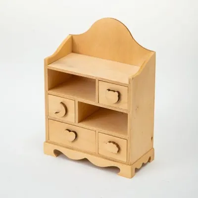 Multi-Functional Pine Wood Desktop Organizer with Drawers for Small Items - 2