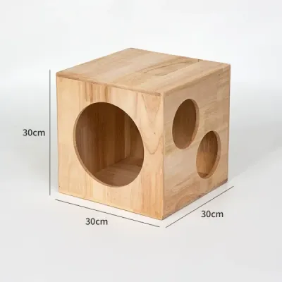 Solid Wood Modular Cat Cubes – Creative Stackable Cat Play System & Hideaway - 5