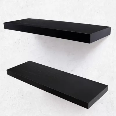 Minimalist Floating Shelves: Wall-Mounted Wooden Storage for Bathroom, Living Room & More - 3