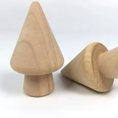 Solid Wood Wooden Blank Tree for DIY Painting Crafts & Creative Desktop Decor - 2