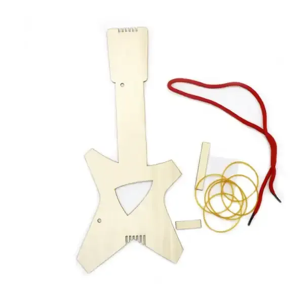 DIY Wooden Guitar Craft Kit for Kids – Painting and Decoration Set - Image 4