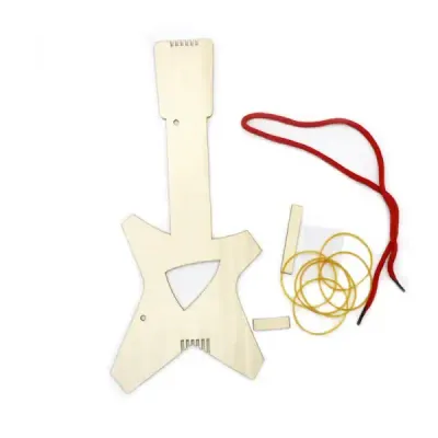 DIY Wooden Guitar Craft Kit for Kids – Painting and Decoration Set - 4
