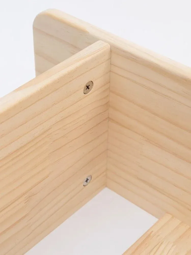 Custom Solid Pine Wood Desktop Bookshelf for Kids Tabletop Storage and Small Floor Bookcase - Image 4
