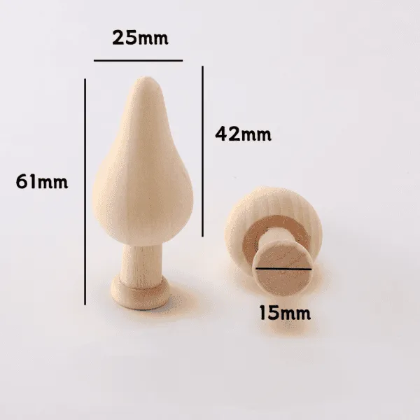 Wooden DIY Christmas Tree Craft Set for Kids – Unfinished Natural Wooden Forest Trees and Mushroom Figurines - Image 10