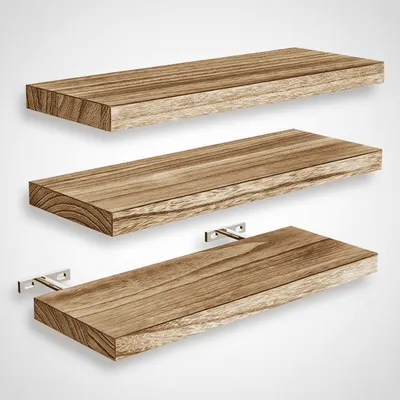 Home Wall Storage Wood Shelf Wall-Mounted Item Organizer Wood Display Shelf - 1