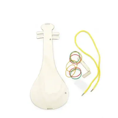 DIY Wooden Guitar Craft Kit for Kids – Painting and Decoration Set - 6