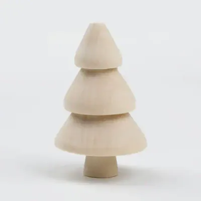 Natural Wood Christmas Tree DIY Painting Toy Set – Wooden Acorn and Tree Decorations for Kids, Bulk Wholesale - 10