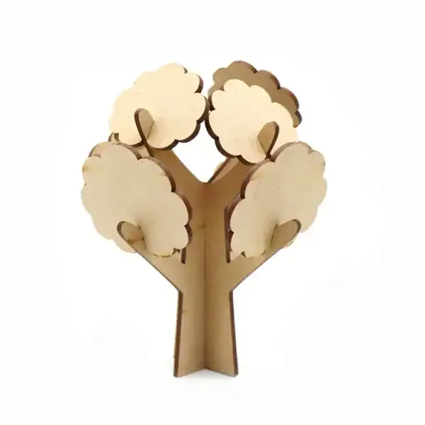 Children DIY Wooden Graffiti Tree – Maple Leaf & Round Leaf MDF Craft Kit - Image 6