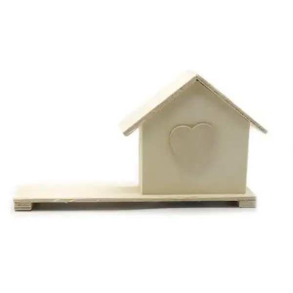 Wooden House Piggy Bank DIY Craft for Kids with Painting and Clay Decoration - Image 2