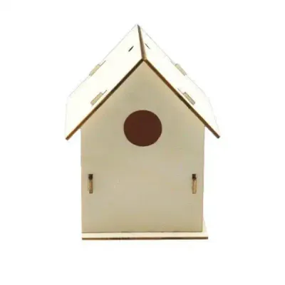 Handmade Wooden Birdhouse DIY Painting Kit for Kids Outdoor Hanging Bird Cage - 4